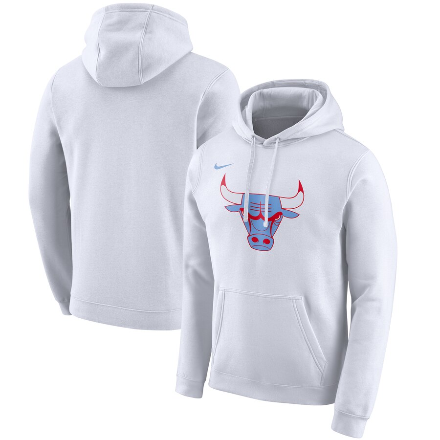 NBA Chicago Bulls Nike 201920 City Edition Club Pullover Hoodie White